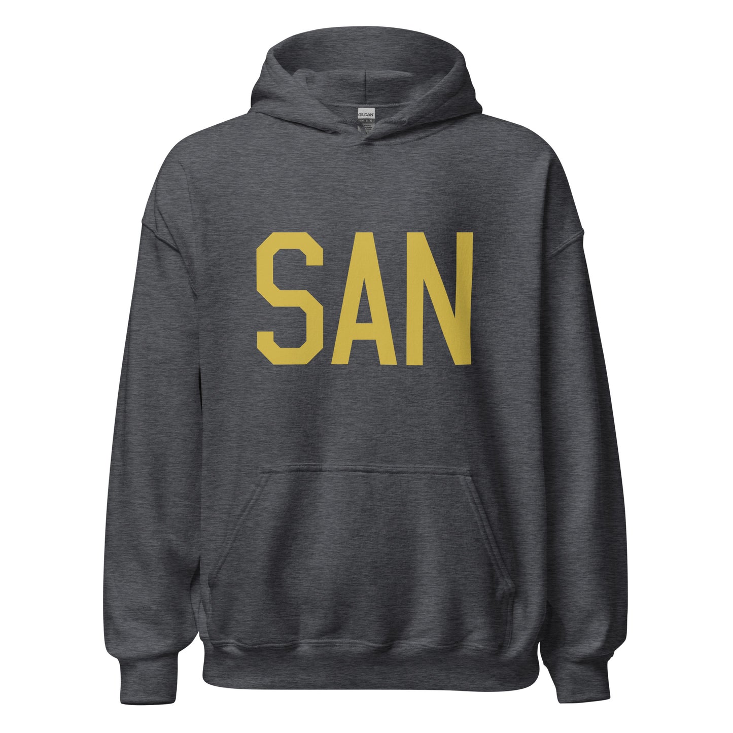 Aviation Gift Unisex Hoodie - Old Gold Graphic • SAN San Diego • YHM Designs - Image 03