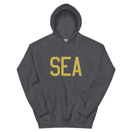 Aviation Gift Unisex Hoodie - Old Gold Graphic • SEA Seattle • YHM Designs - Image 01