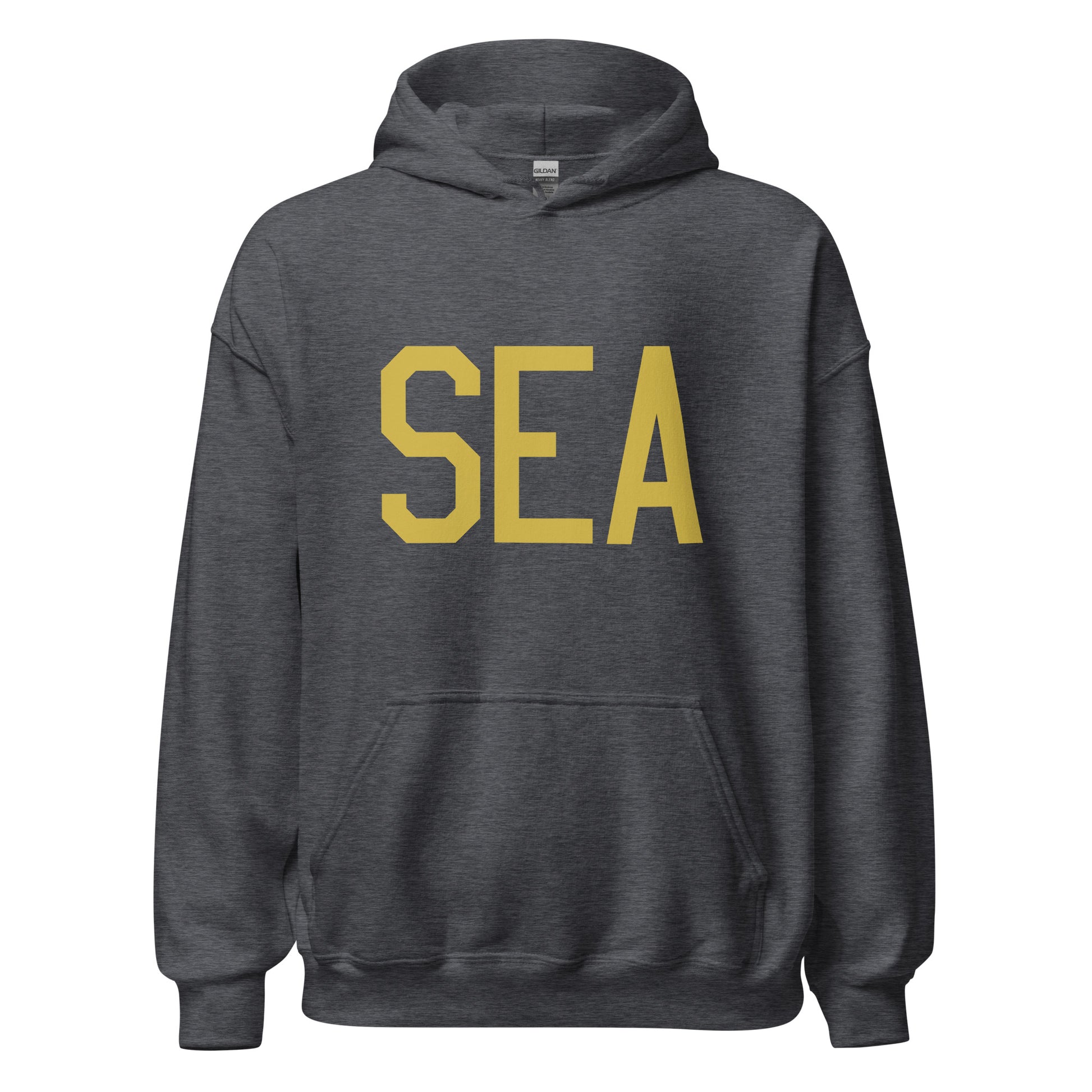Aviation Gift Unisex Hoodie - Old Gold Graphic • SEA Seattle • YHM Designs - Image 03