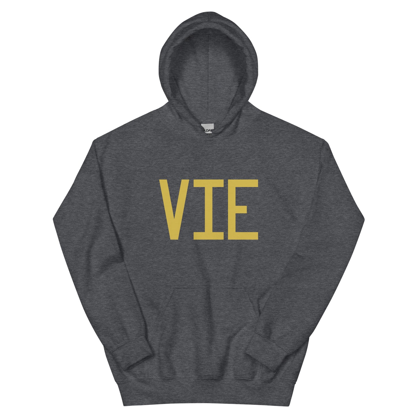 Aviation Gift Unisex Hoodie - Old Gold Graphic • VIE Vienna • YHM Designs - Image 01