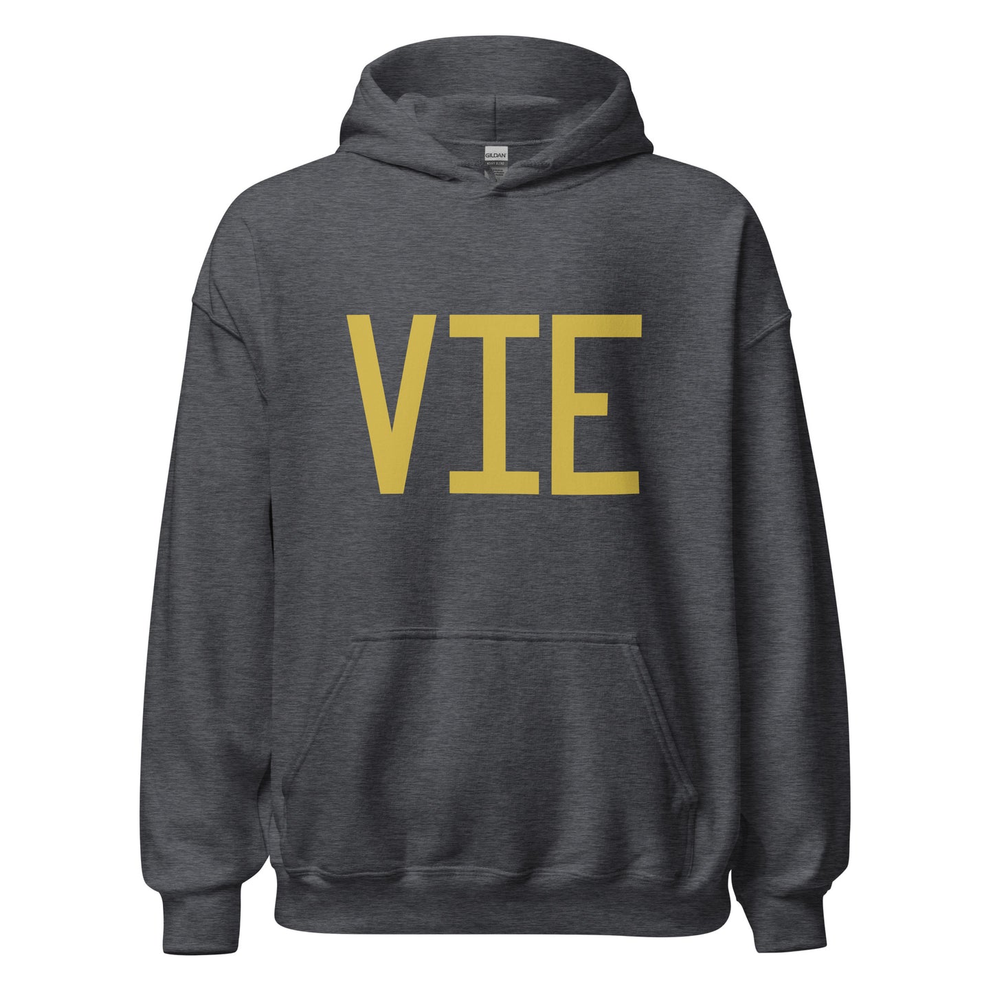 Aviation Gift Unisex Hoodie - Old Gold Graphic • VIE Vienna • YHM Designs - Image 03