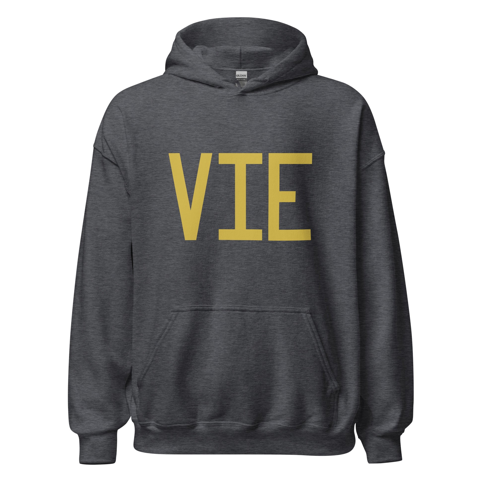 Aviation Gift Unisex Hoodie - Old Gold Graphic • VIE Vienna • YHM Designs - Image 03