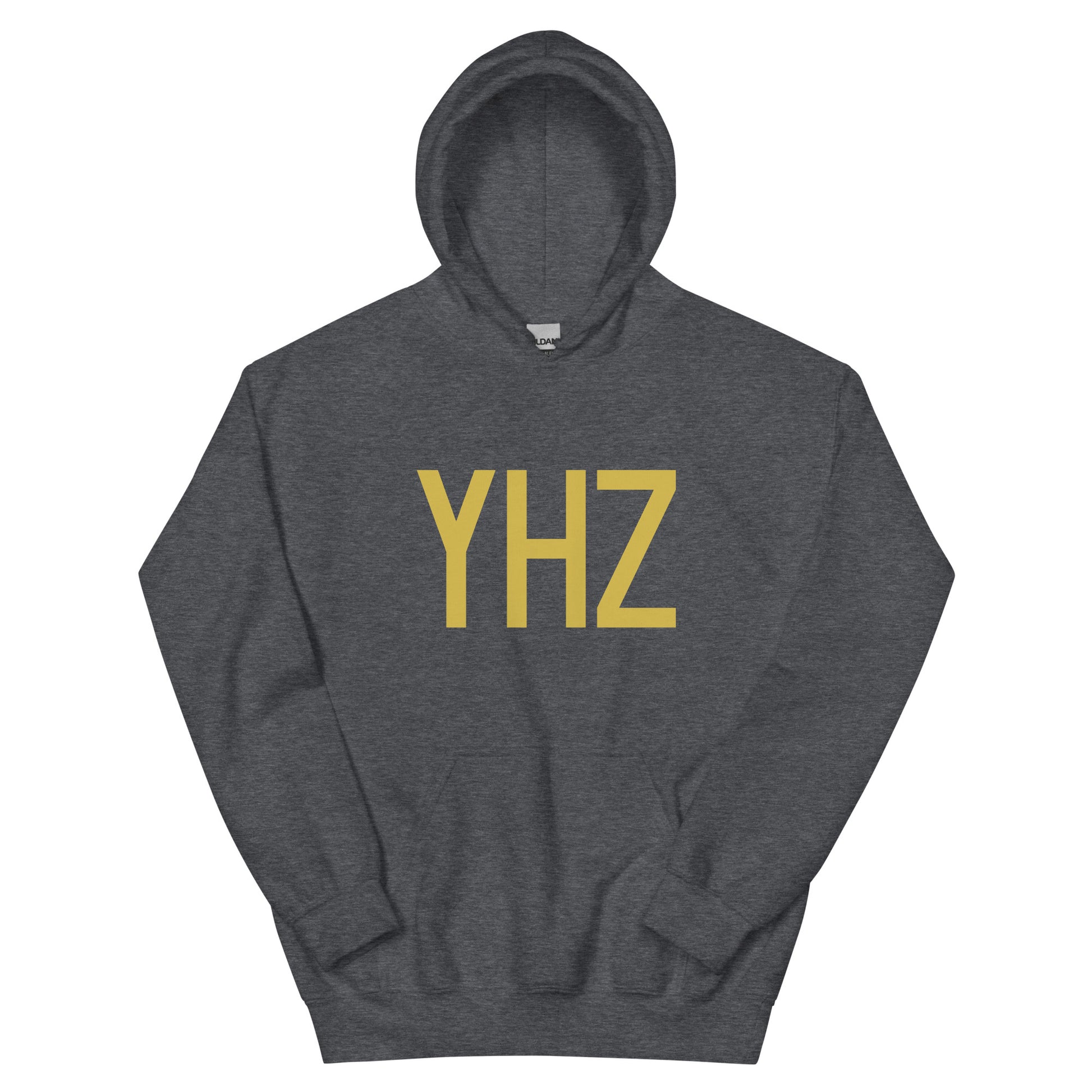 Aviation Gift Unisex Hoodie - Old Gold Graphic • YHZ Halifax • YHM Designs - Image 01