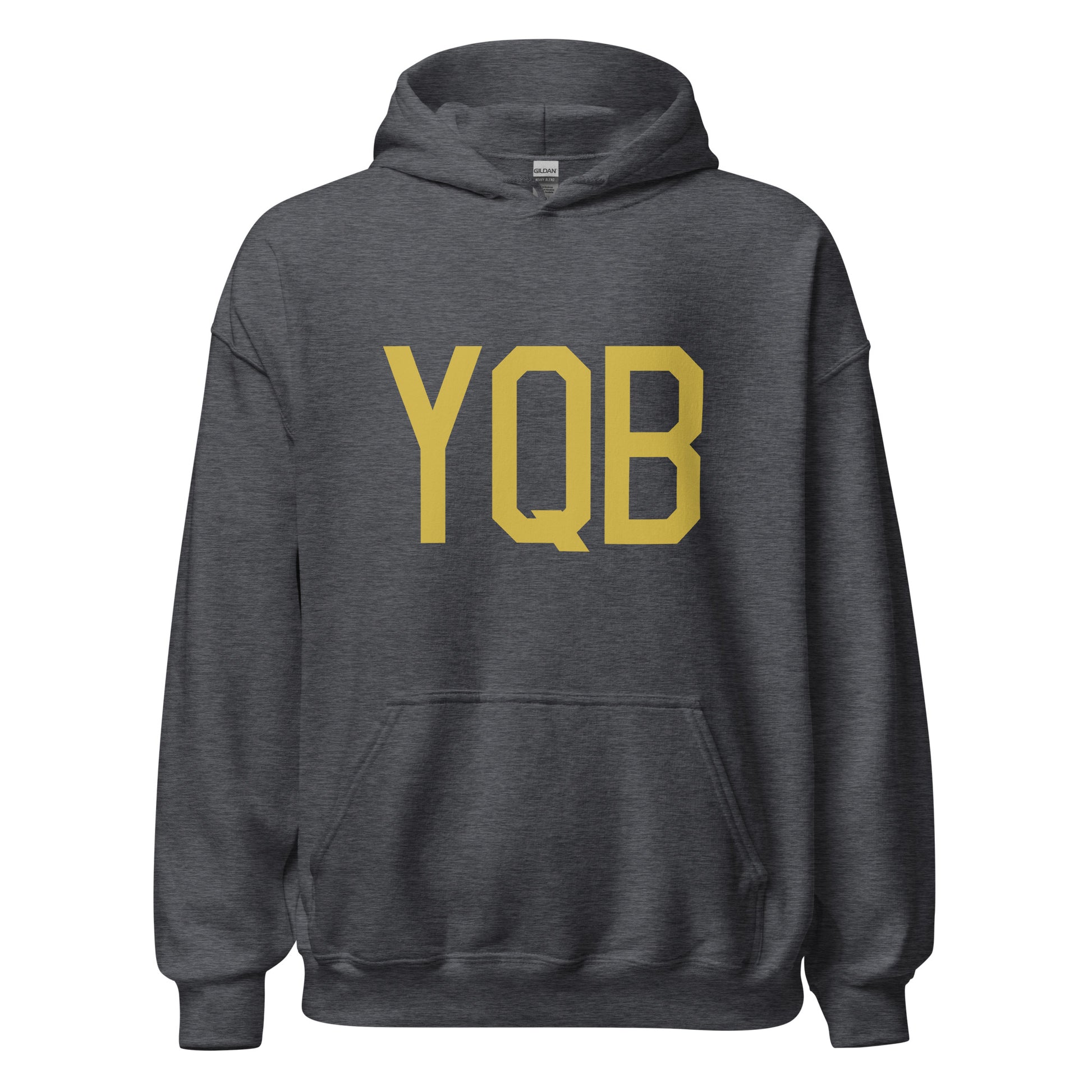 Aviation Gift Unisex Hoodie - Old Gold Graphic • YQB Quebec City • YHM Designs - Image 03