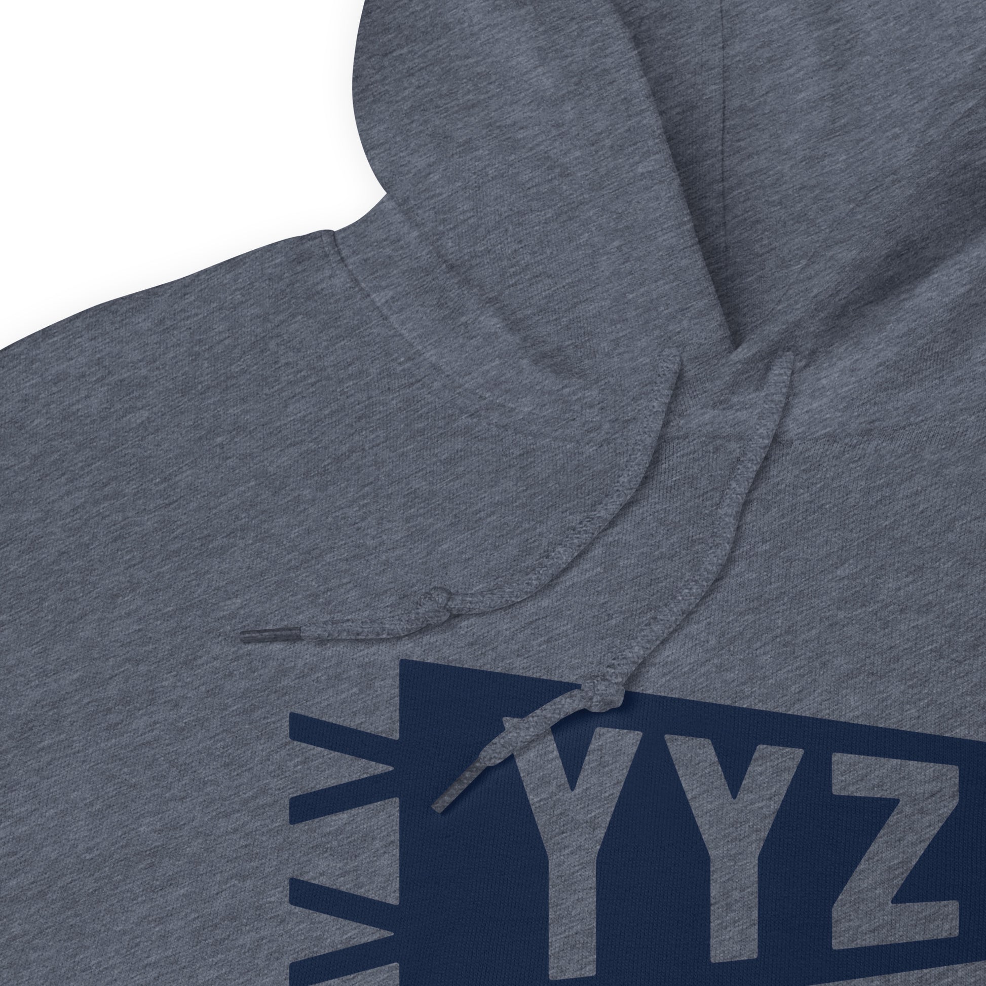 Airport Code Unisex Hoodie - Navy Blue Graphic • YYZ Toronto • YHM Designs - Image 06