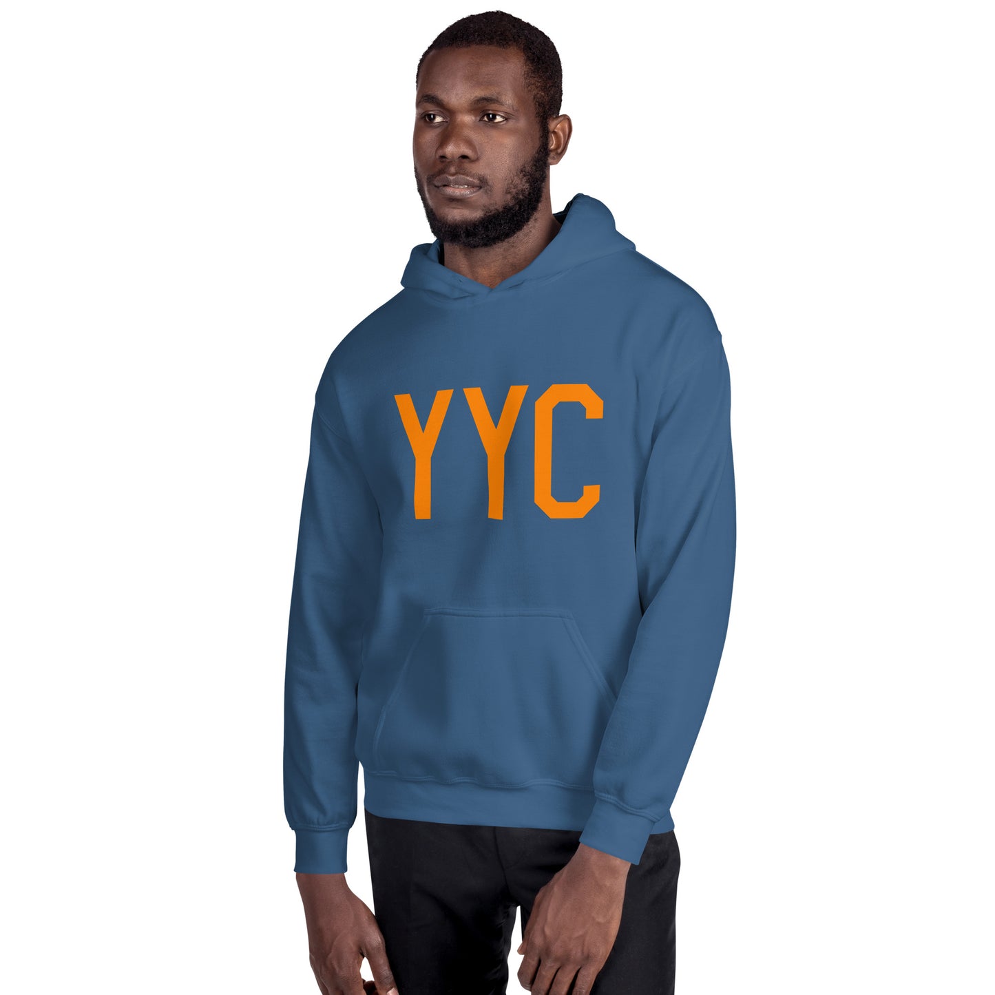 Unisex Hoodie - Orange Graphic • YYC Calgary • YHM Designs - Image 04