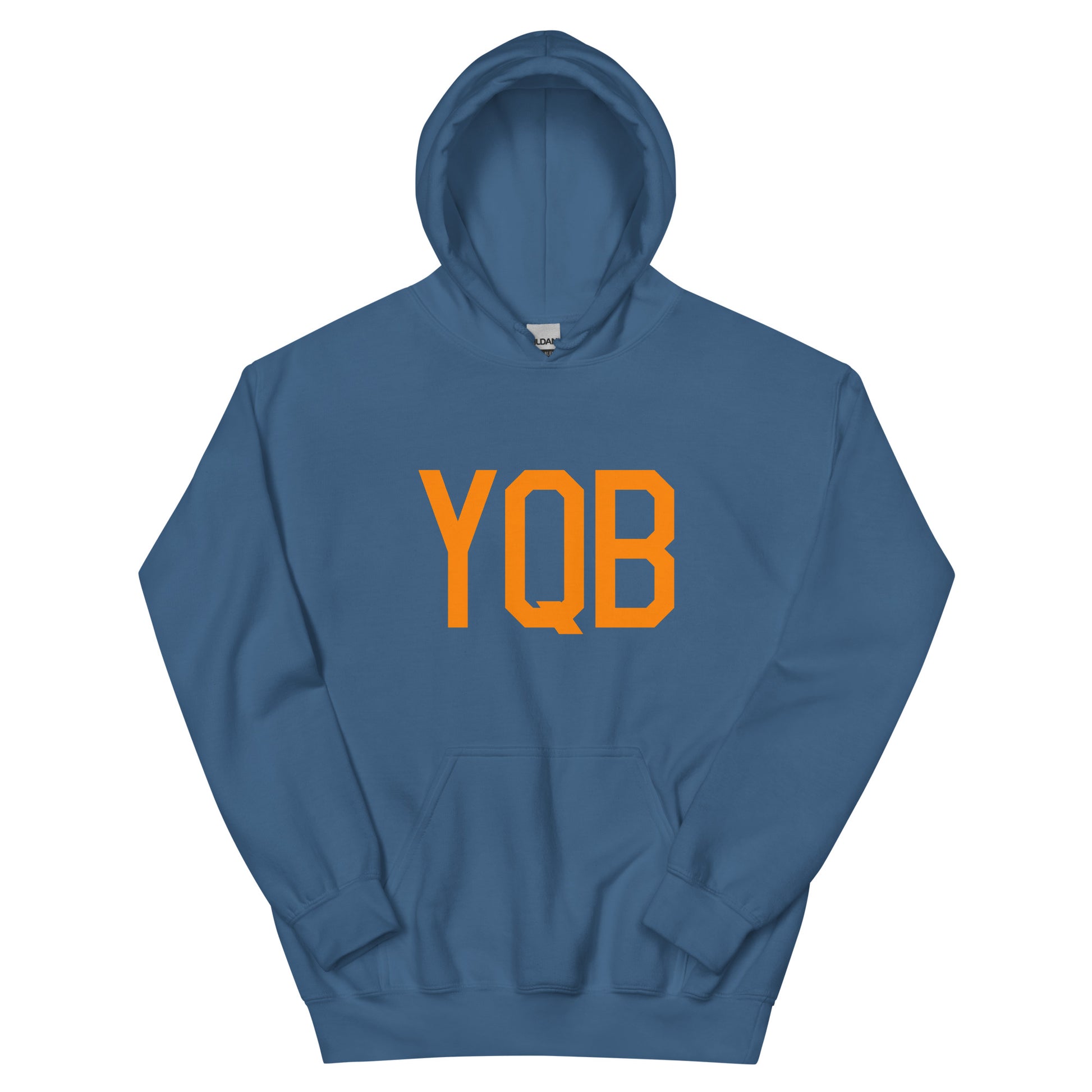 Unisex Hoodie - Orange Graphic • YQB Quebec City • YHM Designs - Image 05