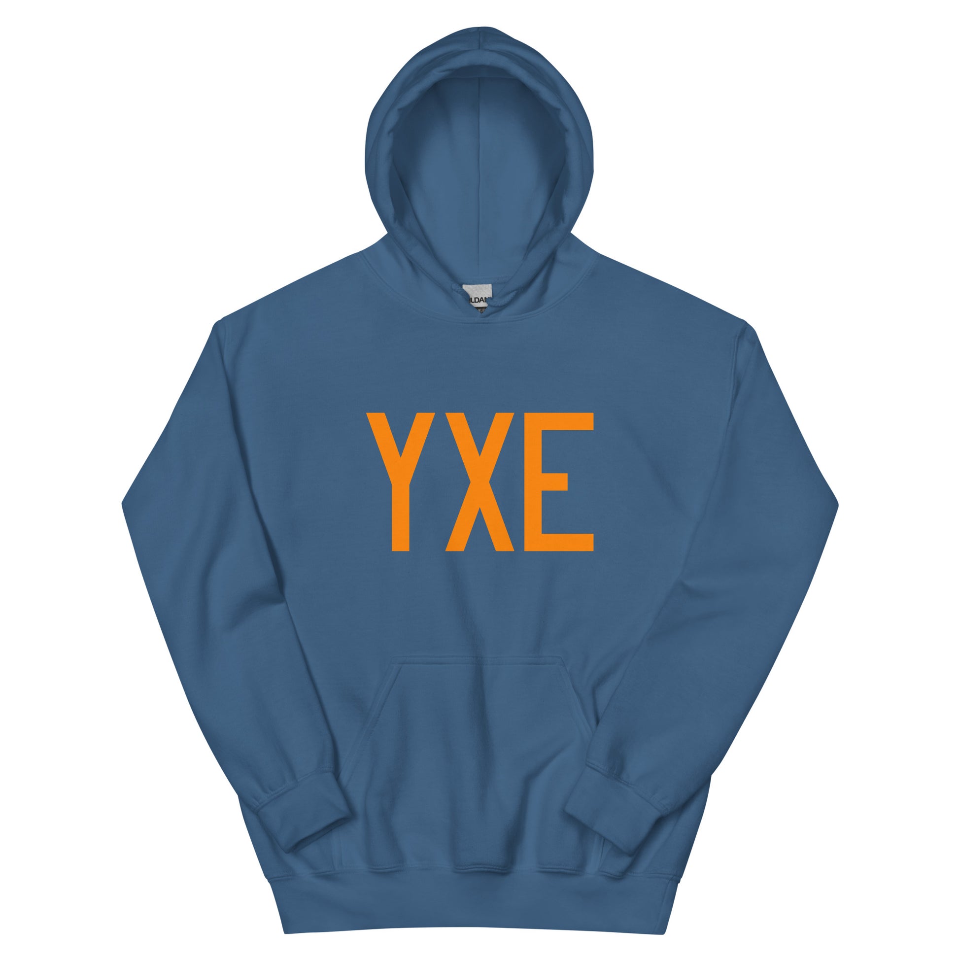 Unisex Hoodie - Orange Graphic • YXE Saskatoon • YHM Designs - Image 05