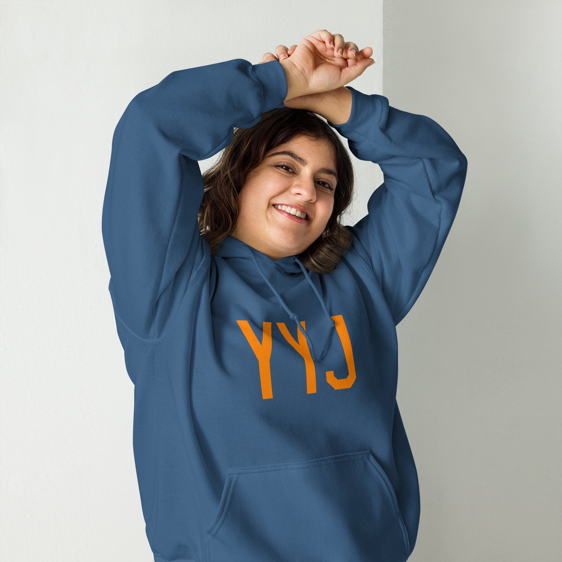 Unisex Hoodie - Orange Graphic • YYJ Victoria • YHM Designs - Image 03