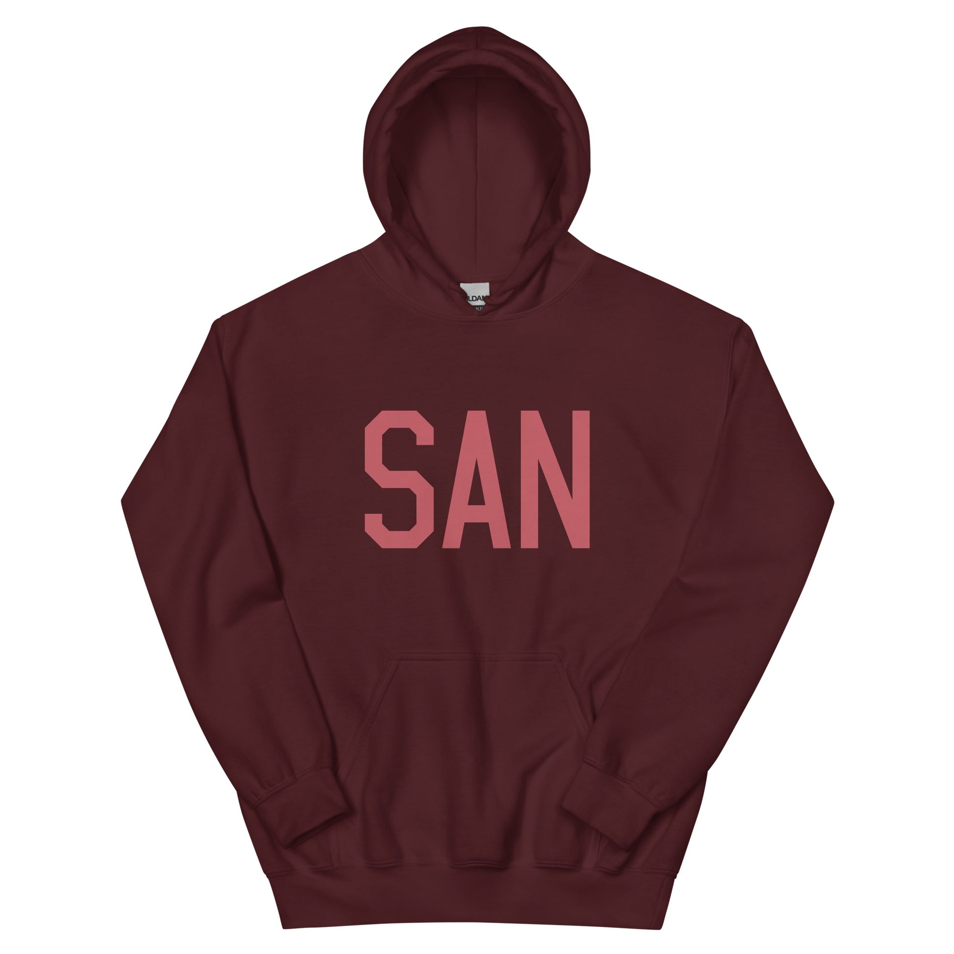 Aviation Enthusiast Hoodie - Deep Pink Graphic • SAN San Diego • YHM Designs - Image 02