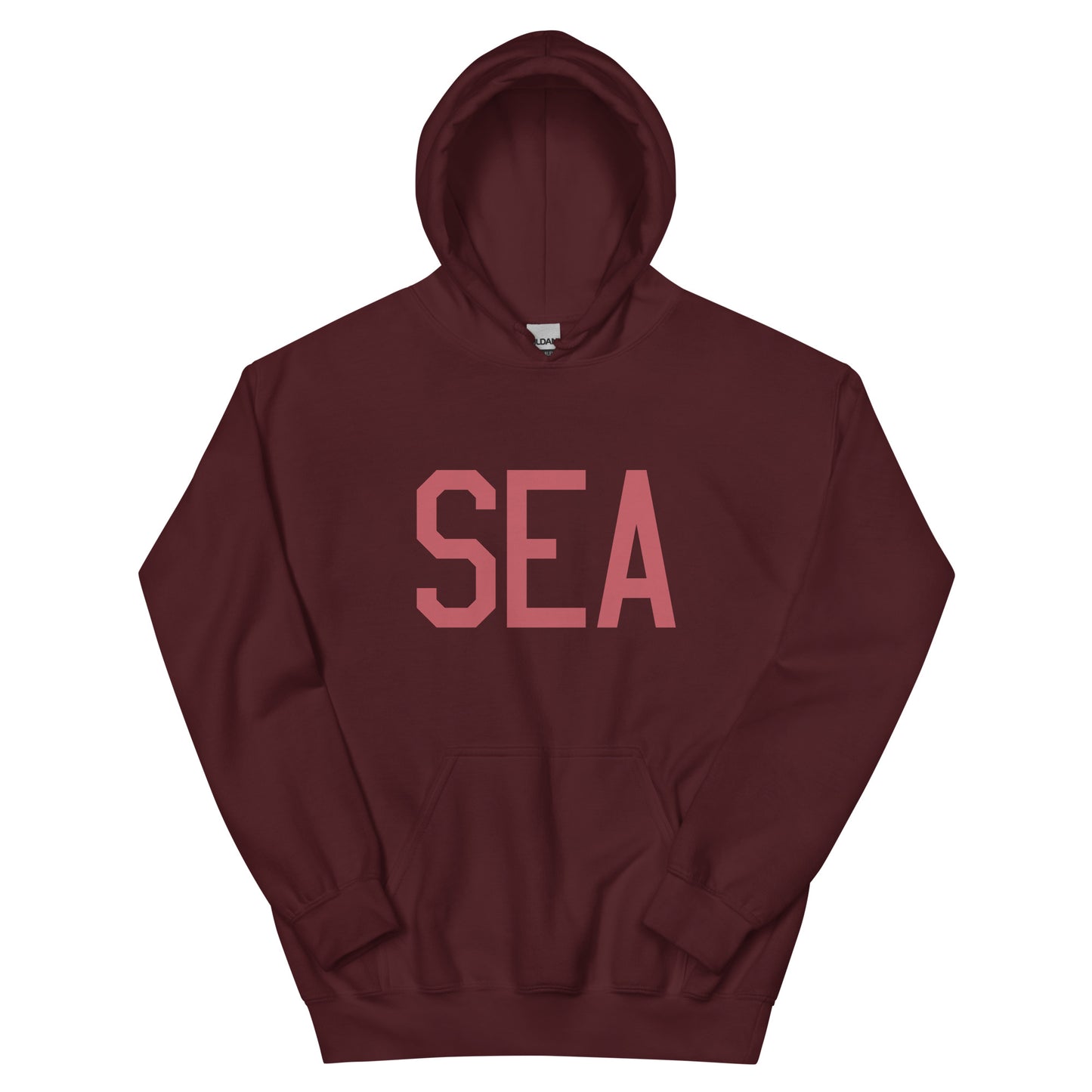 Aviation Enthusiast Hoodie - Deep Pink Graphic • SEA Seattle • YHM Designs - Image 02