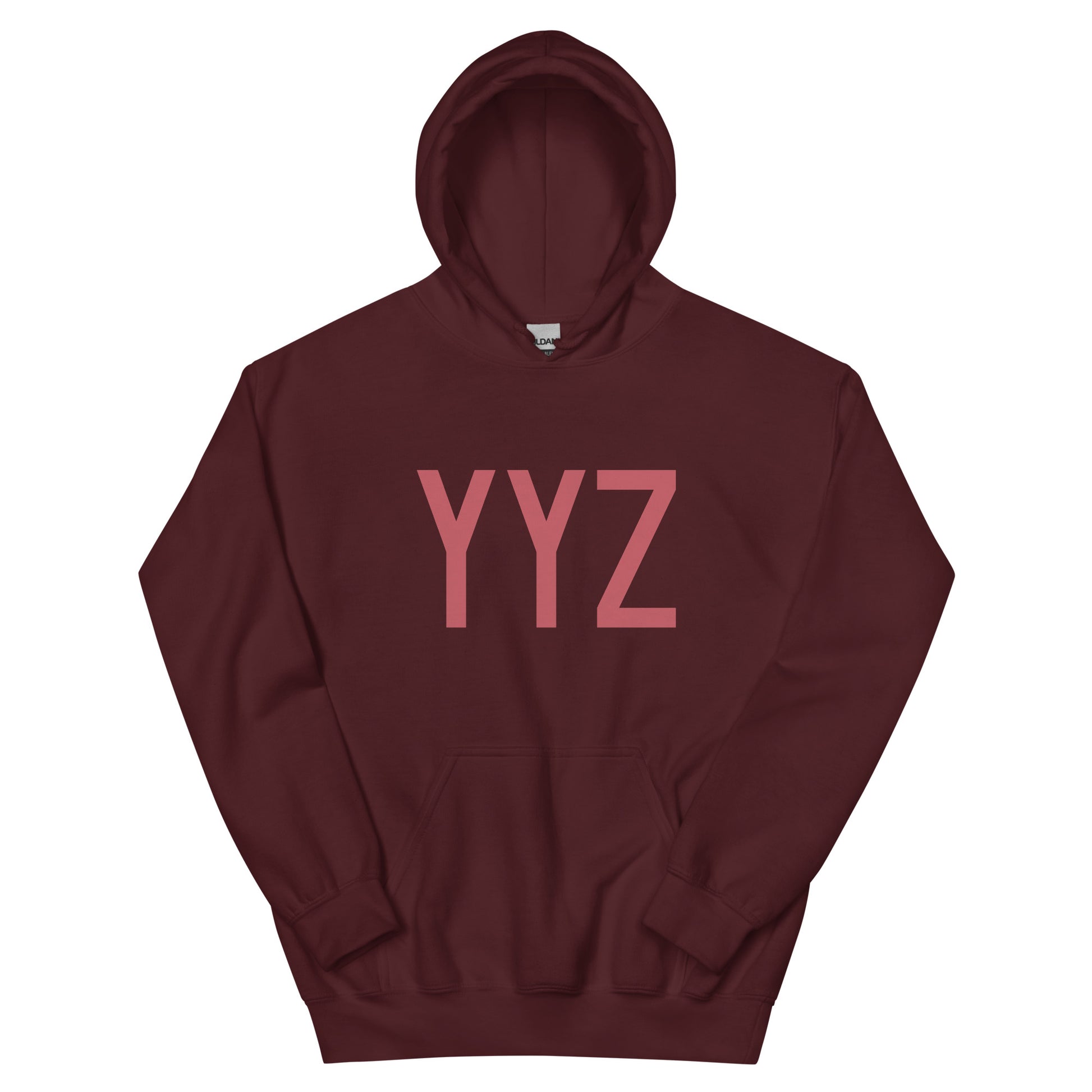 Aviation Enthusiast Hoodie - Deep Pink Graphic • YYZ Toronto • YHM Designs - Image 02