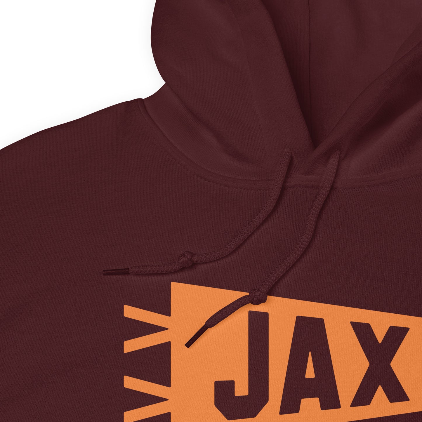 Airport Code Unisex Hoodie - Orange Graphic • JAX Jacksonville • YHM Designs - Image 06