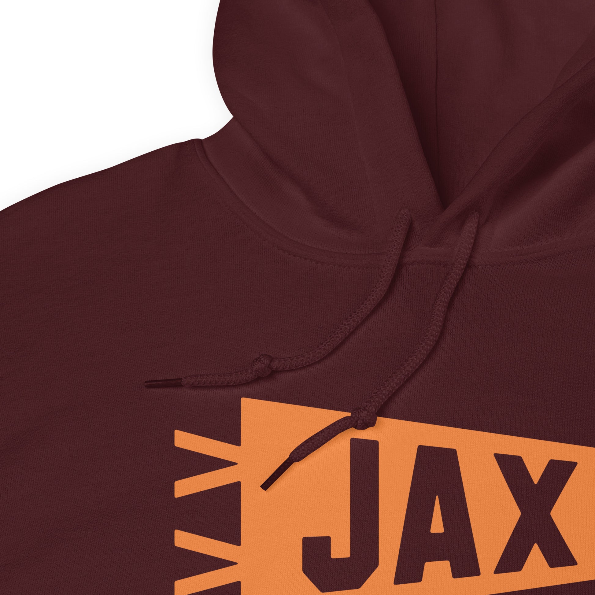 Airport Code Unisex Hoodie - Orange Graphic • JAX Jacksonville • YHM Designs - Image 06