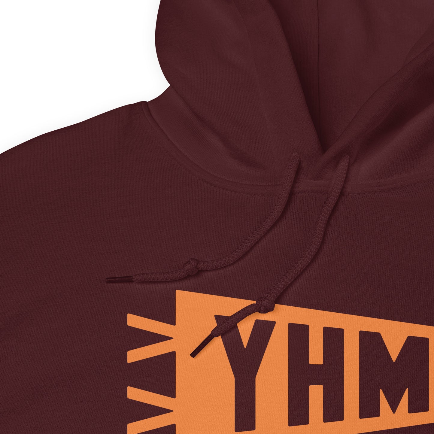 Airport Code Unisex Hoodie - Orange Graphic • YHM Hamilton • YHM Designs - Image 06