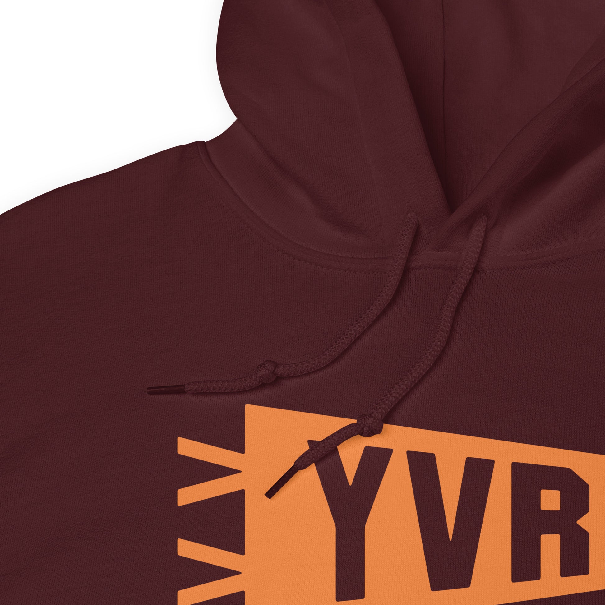 Airport Code Unisex Hoodie - Orange Graphic • YVR Vancouver • YHM Designs - Image 06