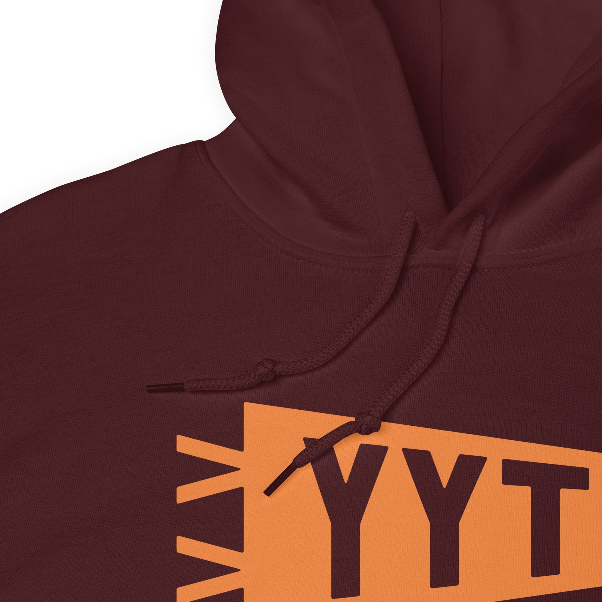 Airport Code Unisex Hoodie - Orange Graphic • YYT St. John's • YHM Designs - Image 06