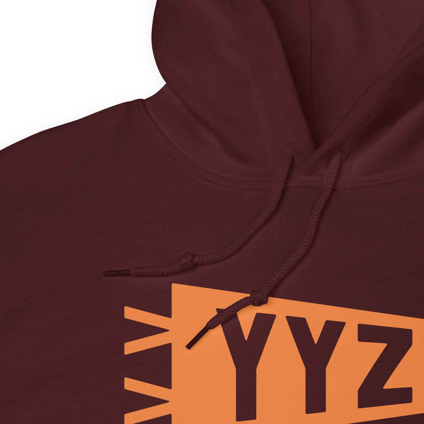 Airport Code Unisex Hoodie - Orange Graphic • YYZ Toronto • YHM Designs - Image 06