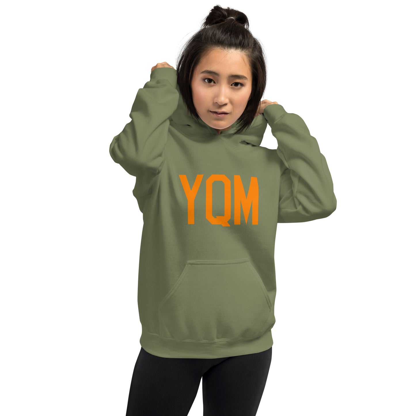 Unisex Hoodie - Orange Graphic • YQM Moncton • YHM Designs - Image 11