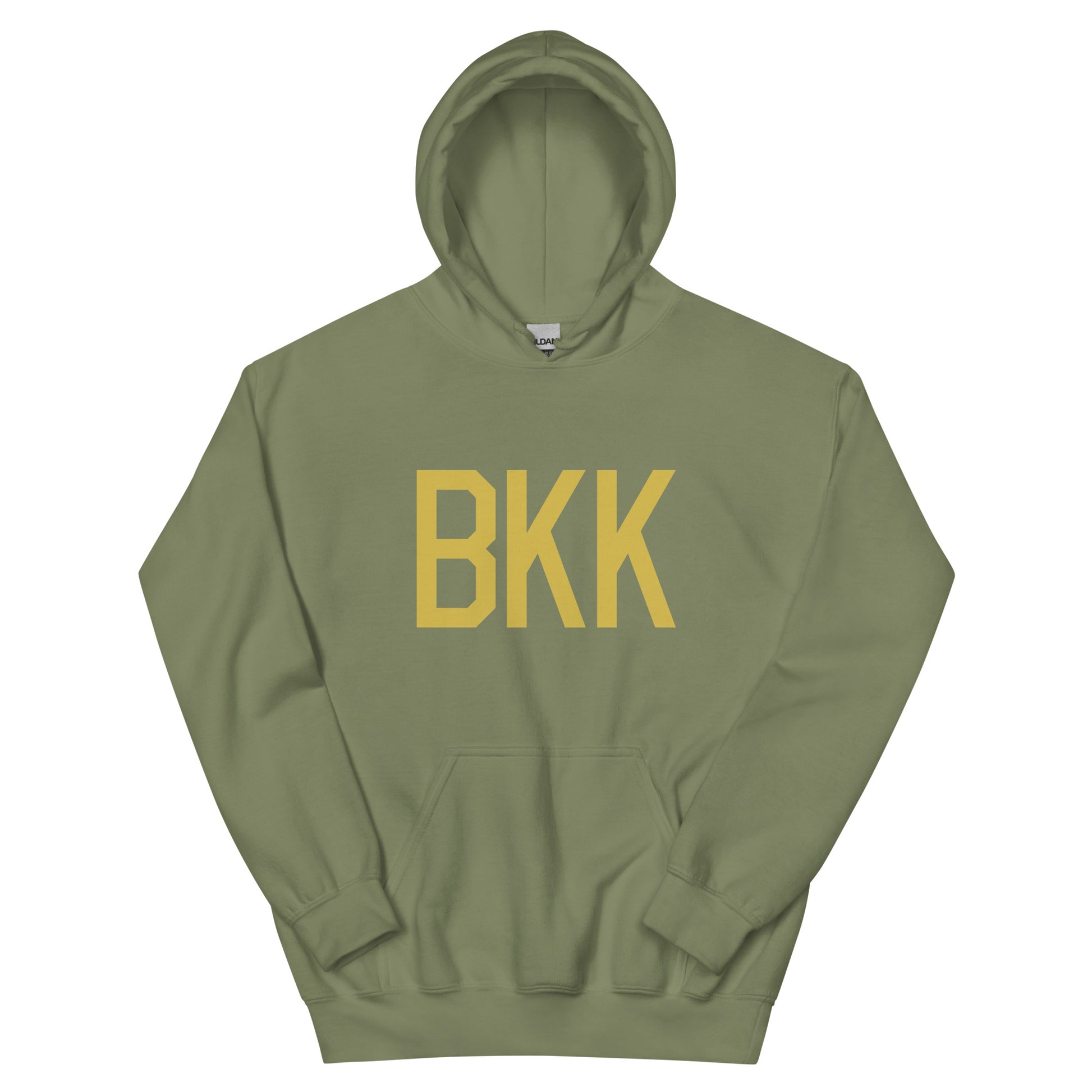 Aviation Gift Unisex Hoodie - Old Gold Graphic • BKK Bangkok • YHM Designs - Image 02