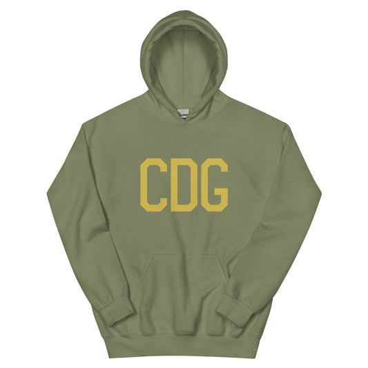 Aviation Gift Unisex Hoodie - Old Gold Graphic • CDG Paris • YHM Designs - Image 02