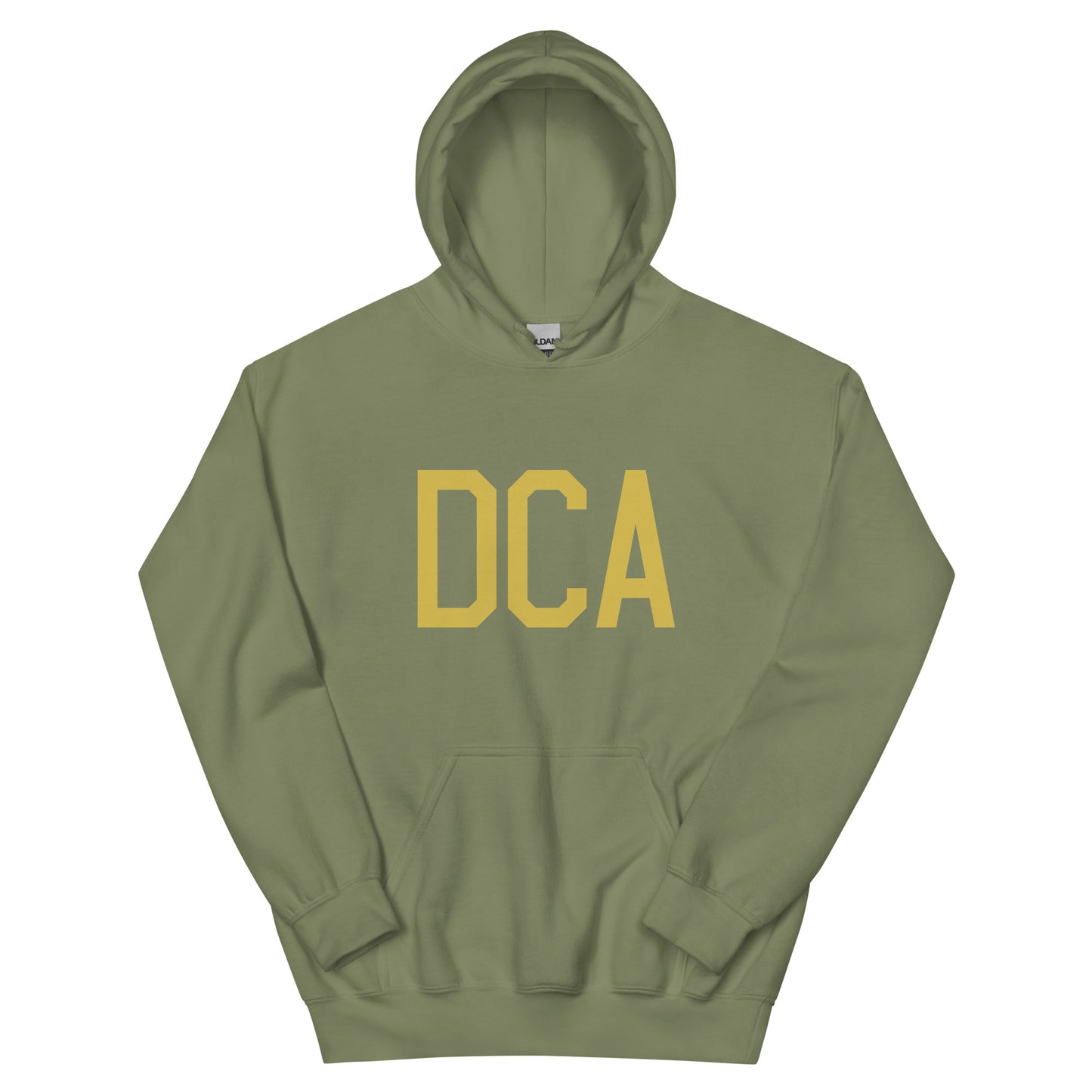 Aviation Gift Unisex Hoodie - Old Gold Graphic • DCA Washington • YHM Designs - Image 02