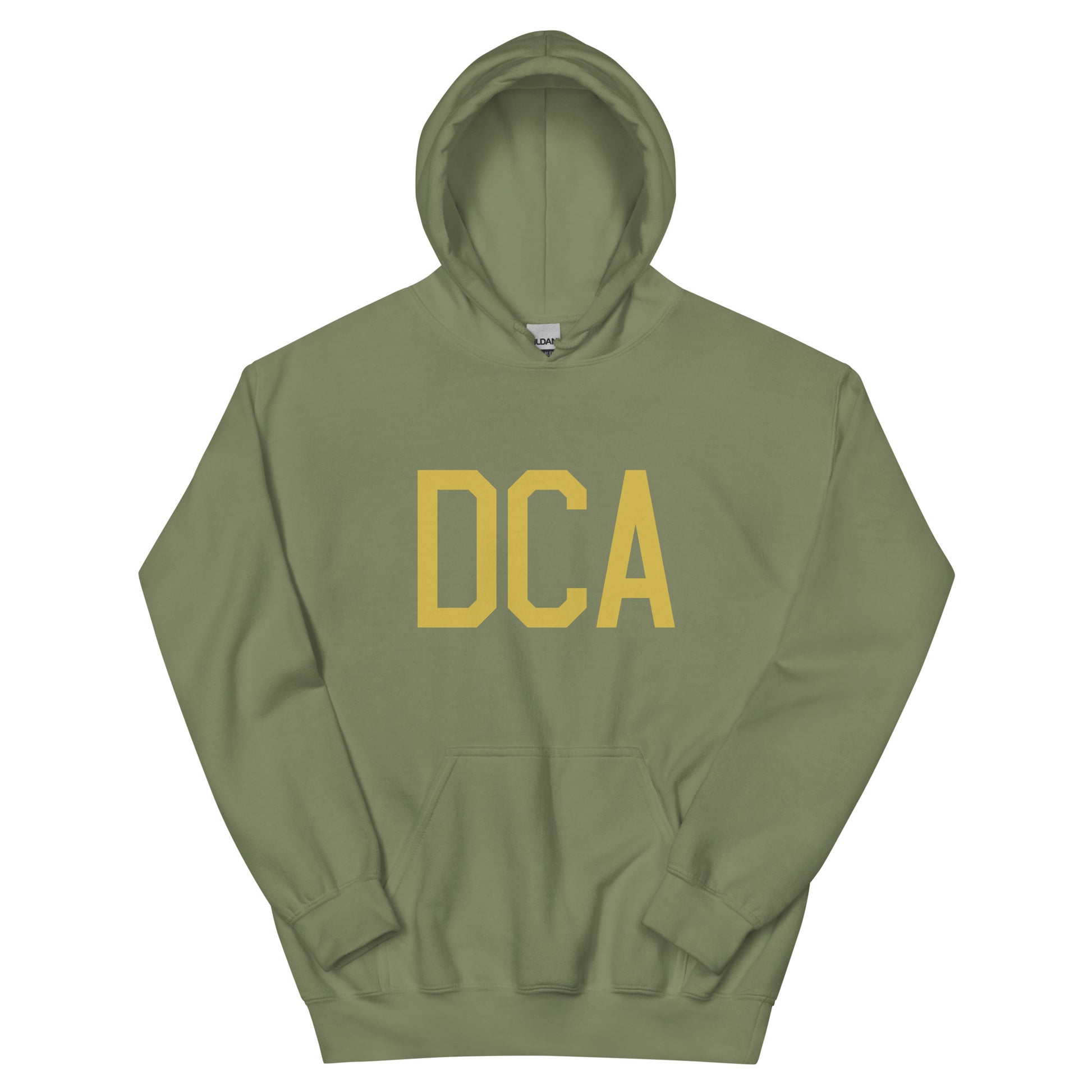 Aviation Gift Unisex Hoodie - Old Gold Graphic • DCA Washington • YHM Designs - Image 02