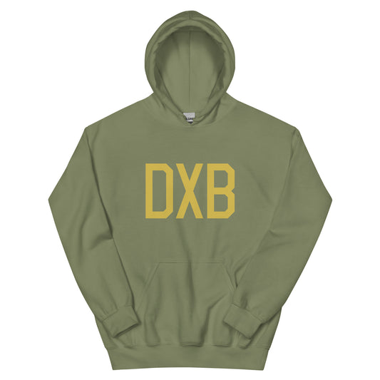 Aviation Gift Unisex Hoodie - Old Gold Graphic • DXB Dubai • YHM Designs - Image 02