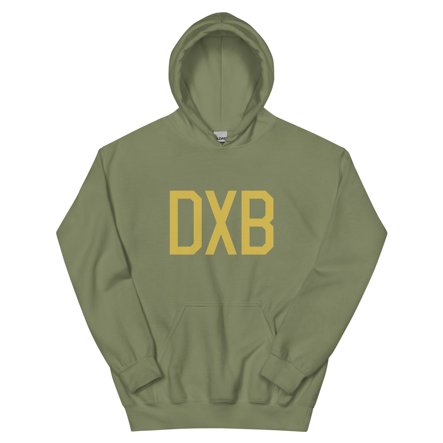 Aviation Gift Unisex Hoodie - Old Gold Graphic • DXB Dubai • YHM Designs - Image 02