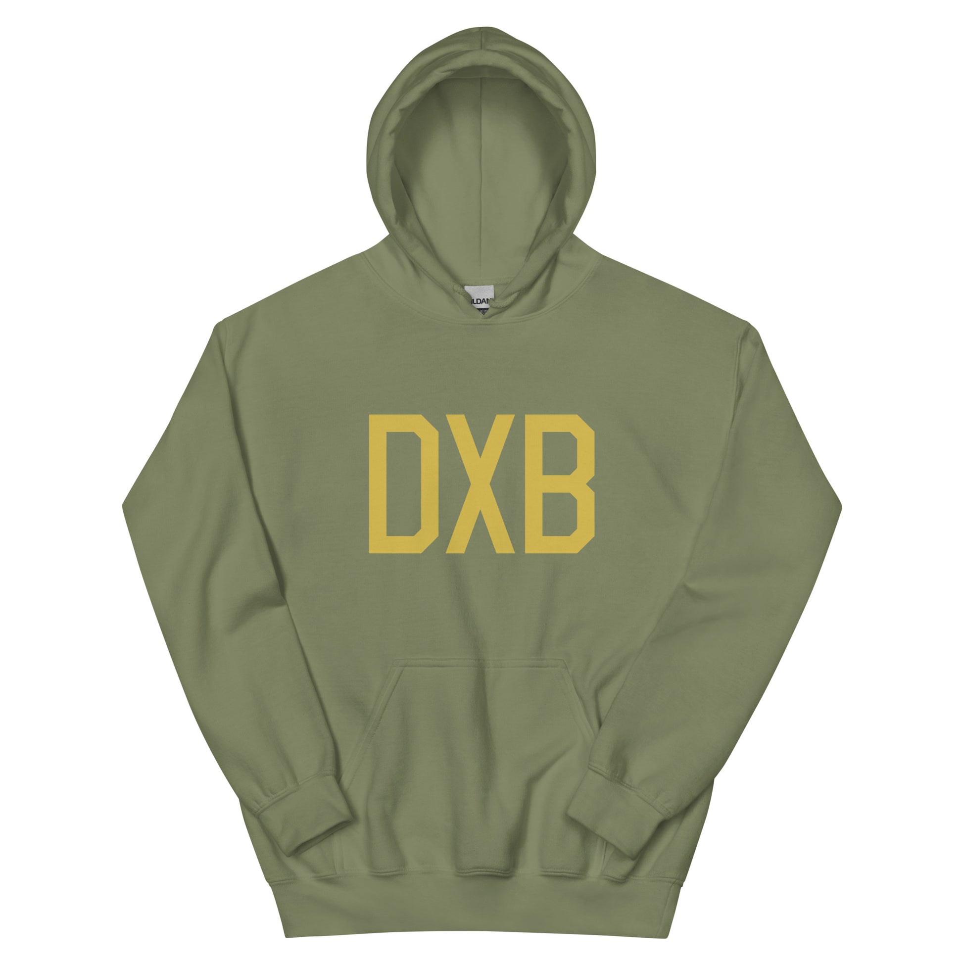 Aviation Gift Unisex Hoodie - Old Gold Graphic • DXB Dubai • YHM Designs - Image 02