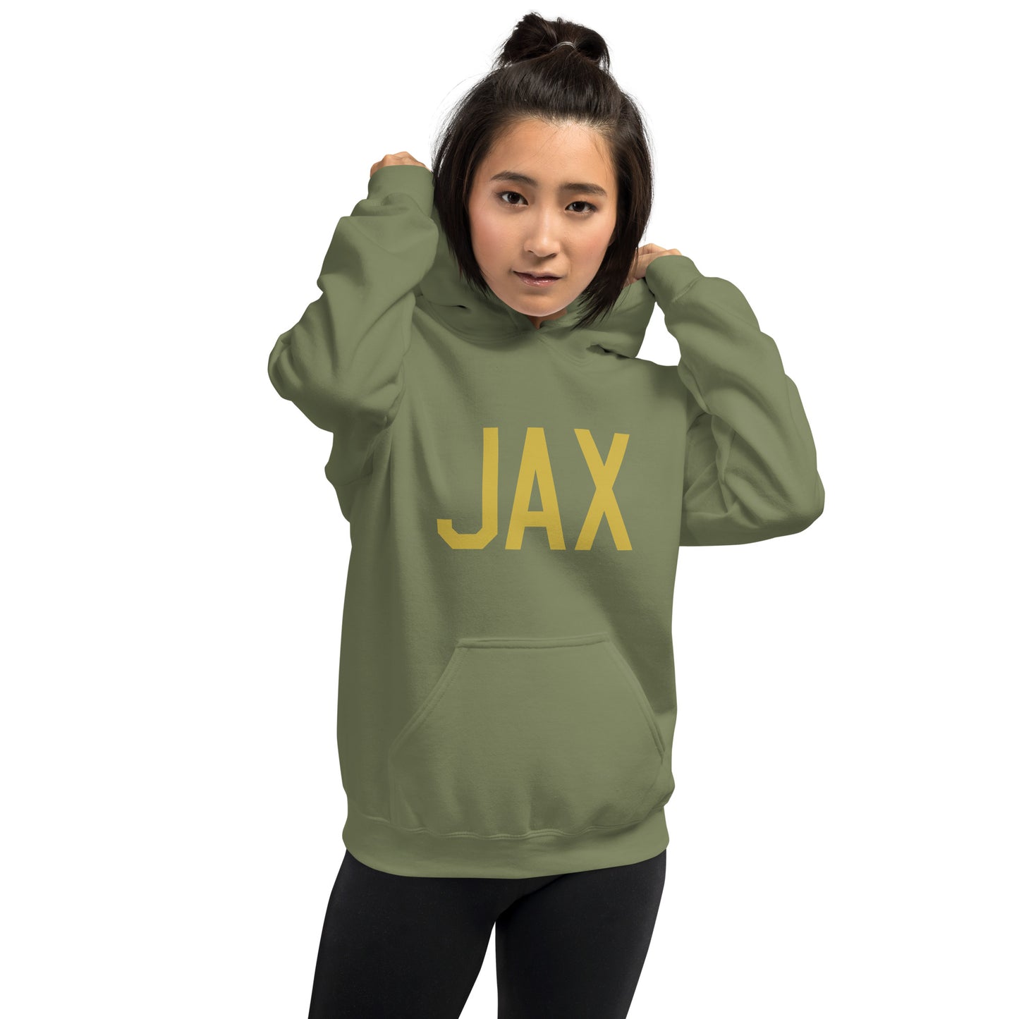 Aviation Gift Unisex Hoodie - Old Gold Graphic • JAX Jacksonville • YHM Designs - Image 09