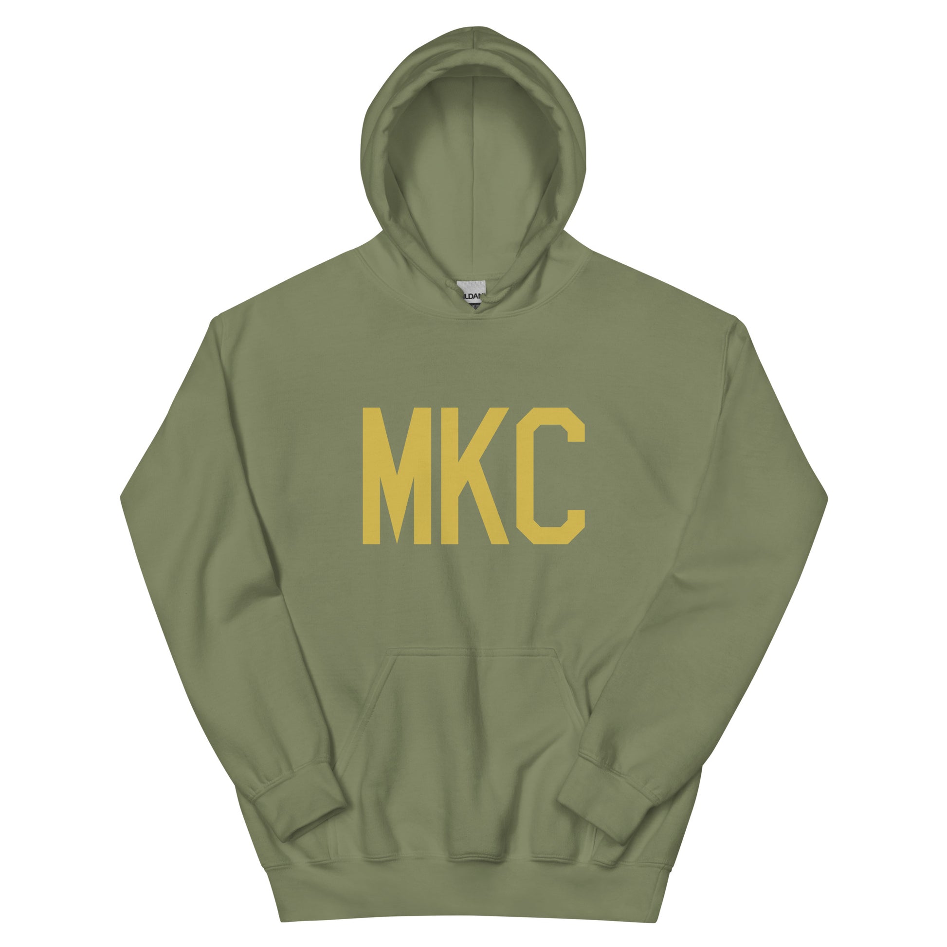 Aviation Gift Unisex Hoodie - Old Gold Graphic • MKC Kansas City • YHM Designs - Image 02