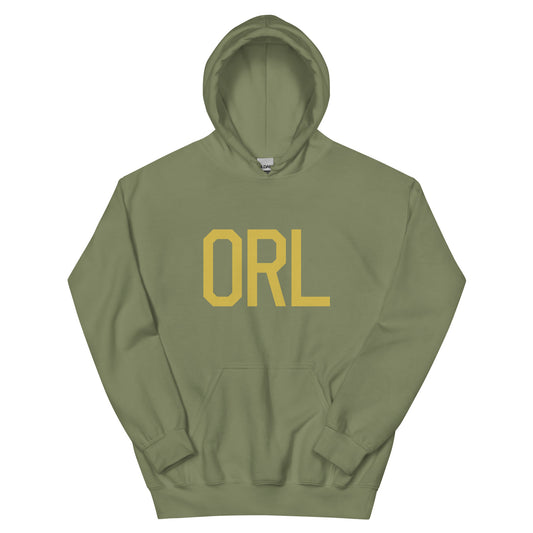 Aviation Gift Unisex Hoodie - Old Gold Graphic • ORL Orlando • YHM Designs - Image 02