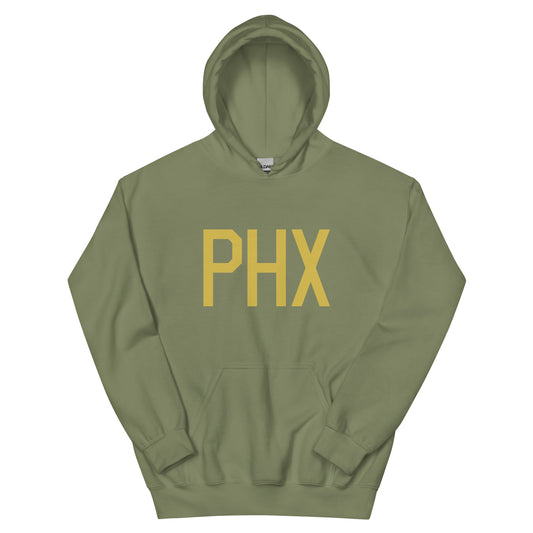 Aviation Gift Unisex Hoodie - Old Gold Graphic • PHX Phoenix • YHM Designs - Image 02