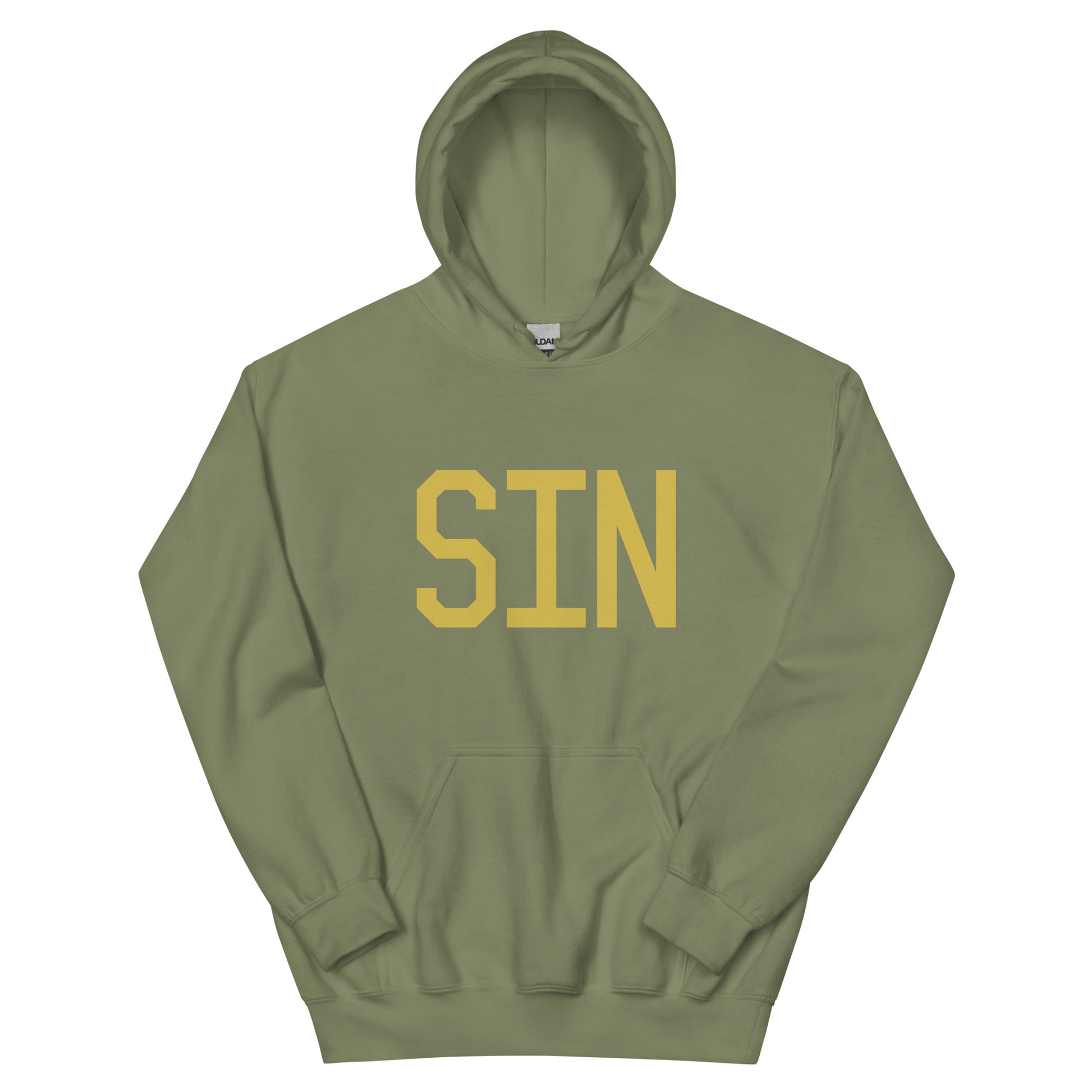 Aviation Gift Unisex Hoodie - Old Gold Graphic • SIN Singapore • YHM Designs - Image 02