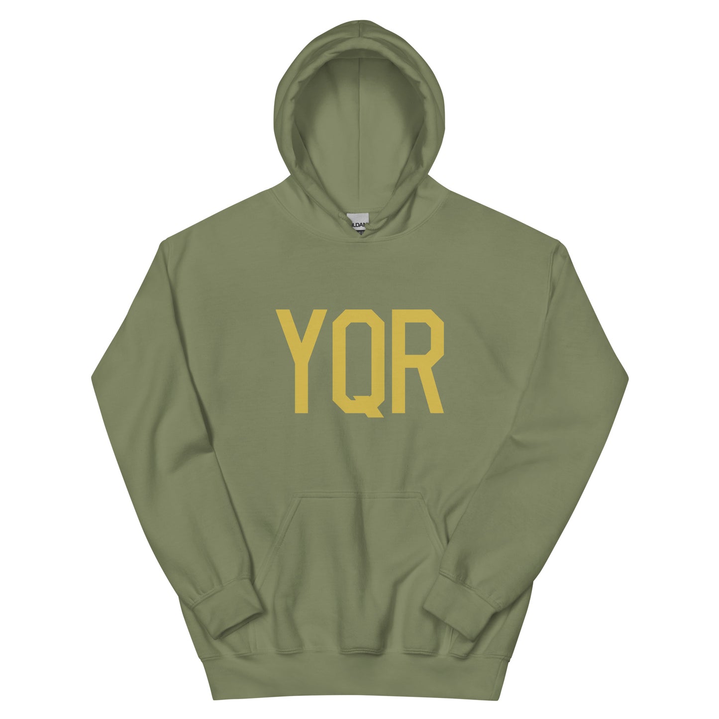 Aviation Gift Unisex Hoodie - Old Gold Graphic • YQR Regina • YHM Designs - Image 02