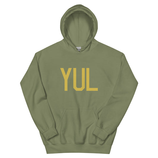 Aviation Gift Unisex Hoodie - Old Gold Graphic • YUL Montreal • YHM Designs - Image 02