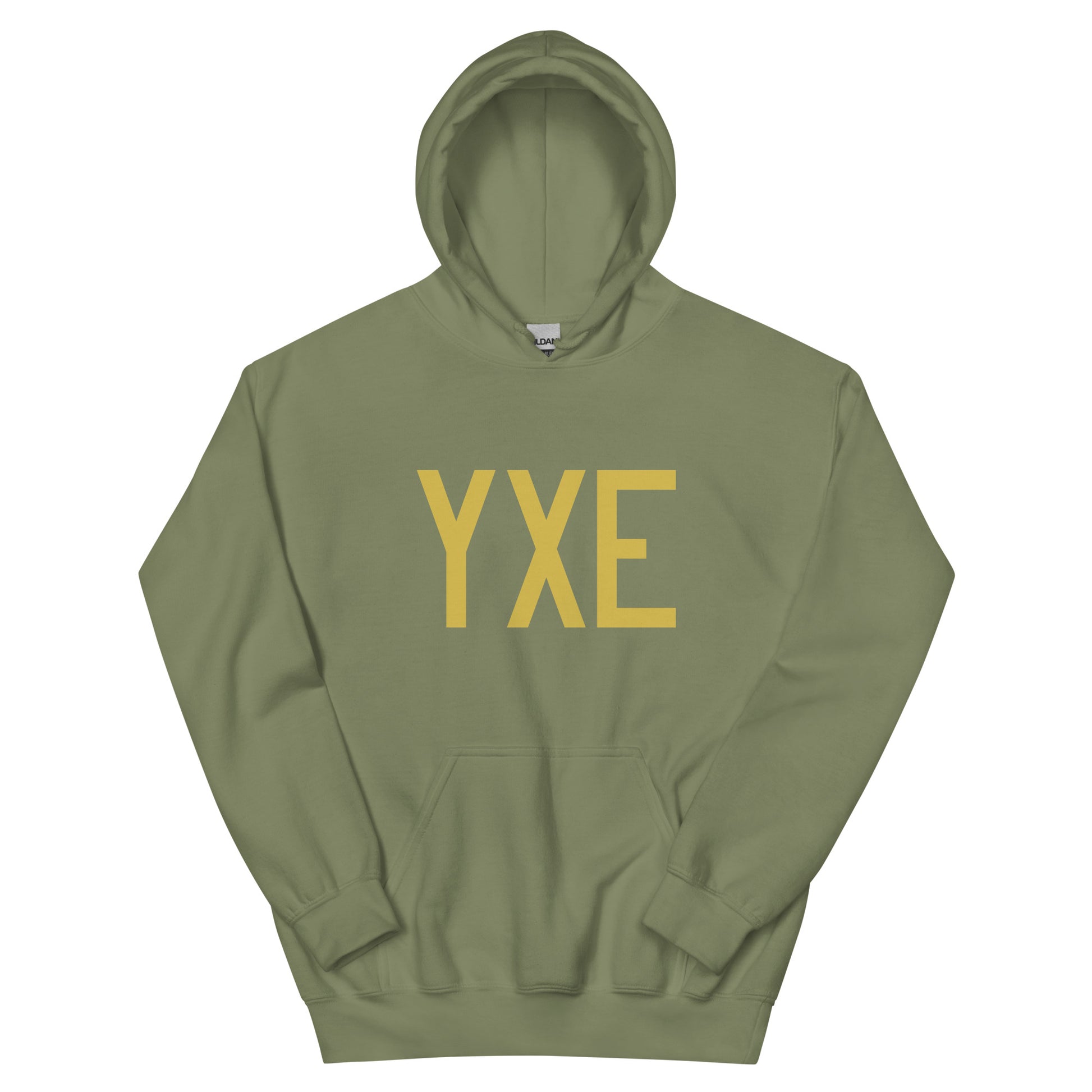 Aviation Gift Unisex Hoodie - Old Gold Graphic • YXE Saskatoon • YHM Designs - Image 02