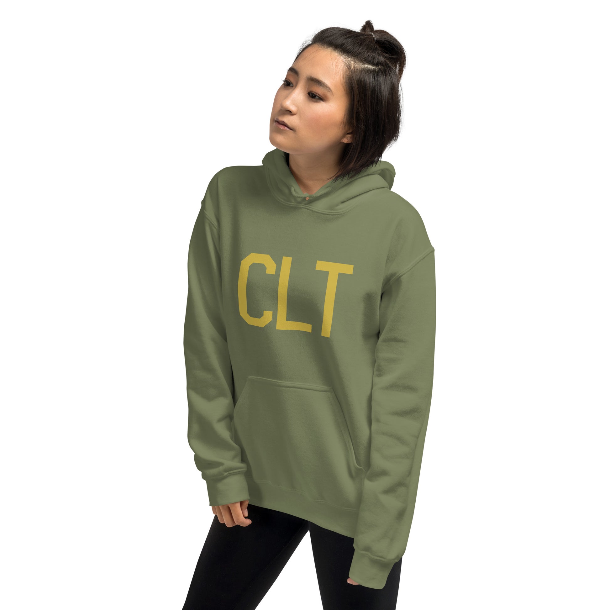 Aviation Gift Unisex Hoodie - Old Gold Graphic • CLT Charlotte • YHM Designs - Image 10