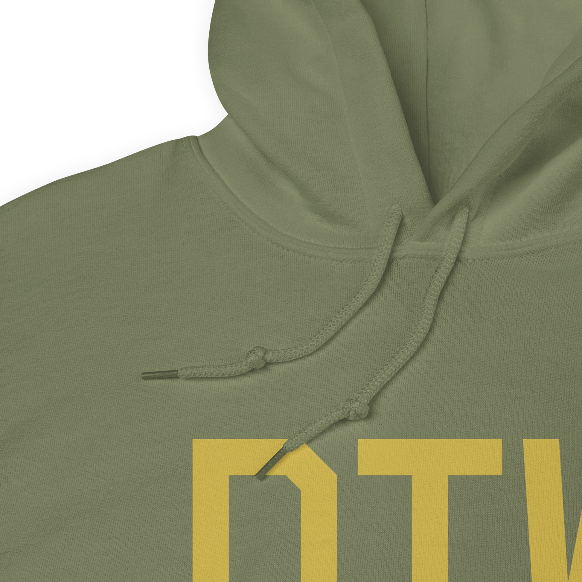 Aviation Gift Unisex Hoodie - Old Gold Graphic • DTW Detroit • YHM Designs - Image 08