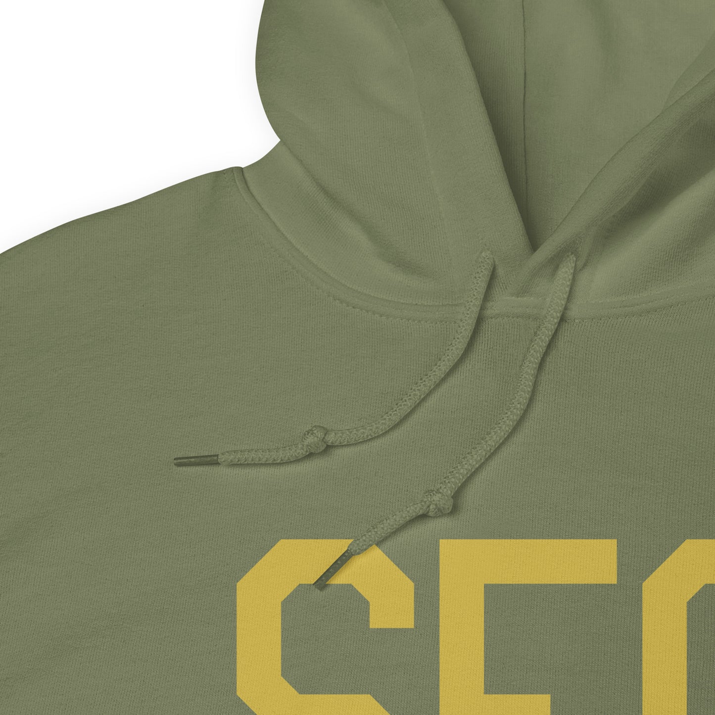 Aviation Gift Unisex Hoodie - Old Gold Graphic • SFO San Francisco • YHM Designs - Image 08