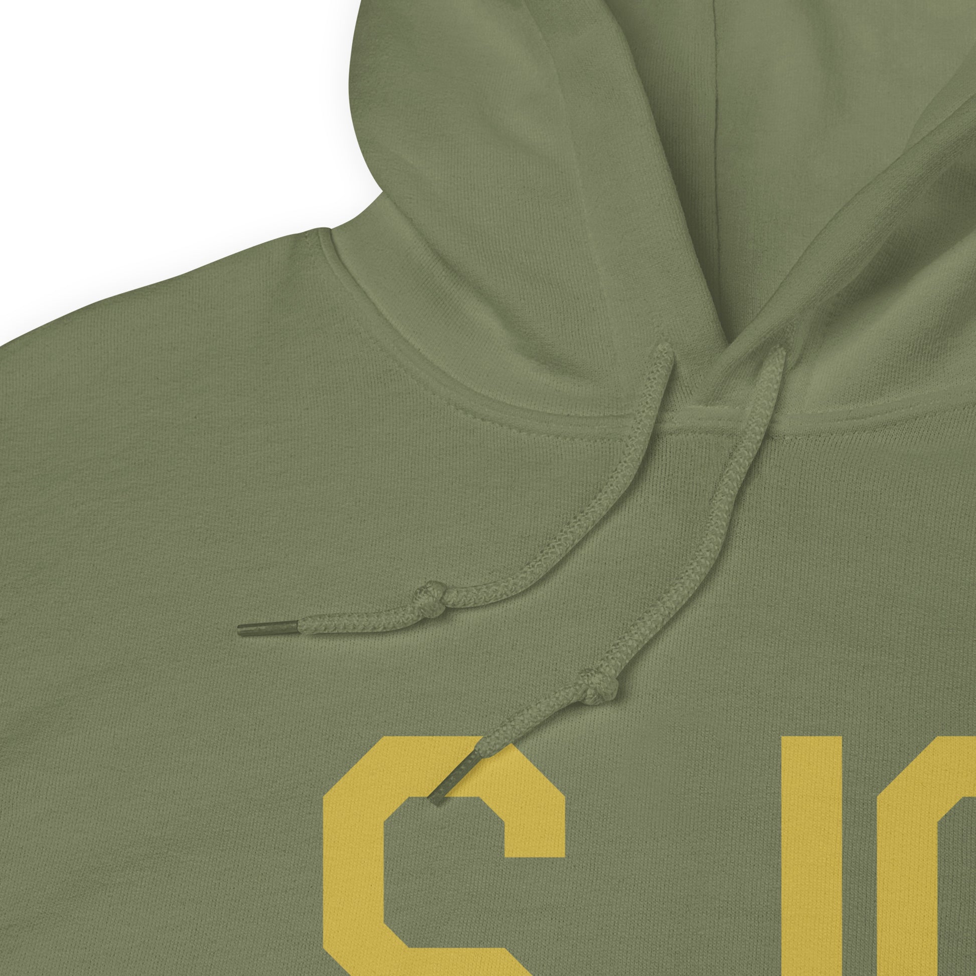 SJC San Jose Unisex Hoodie • Air Force Lettering in Old Gold • YHM Designs - Image 08