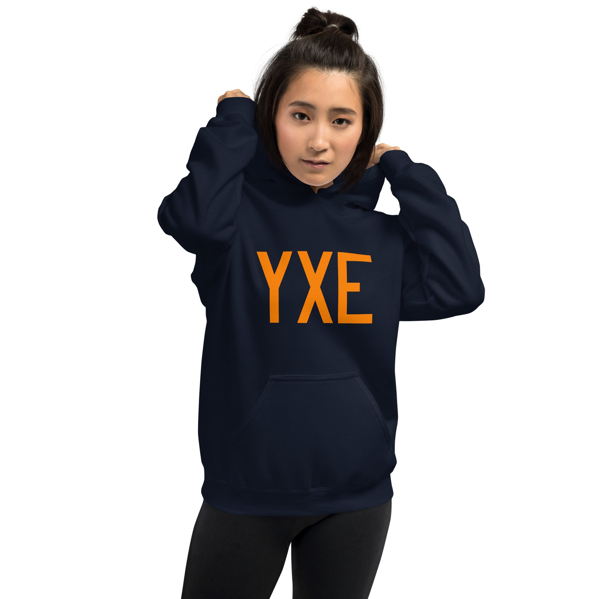 Unisex Hoodie - Orange Graphic • YXE Saskatoon • YHM Designs - Image 08
