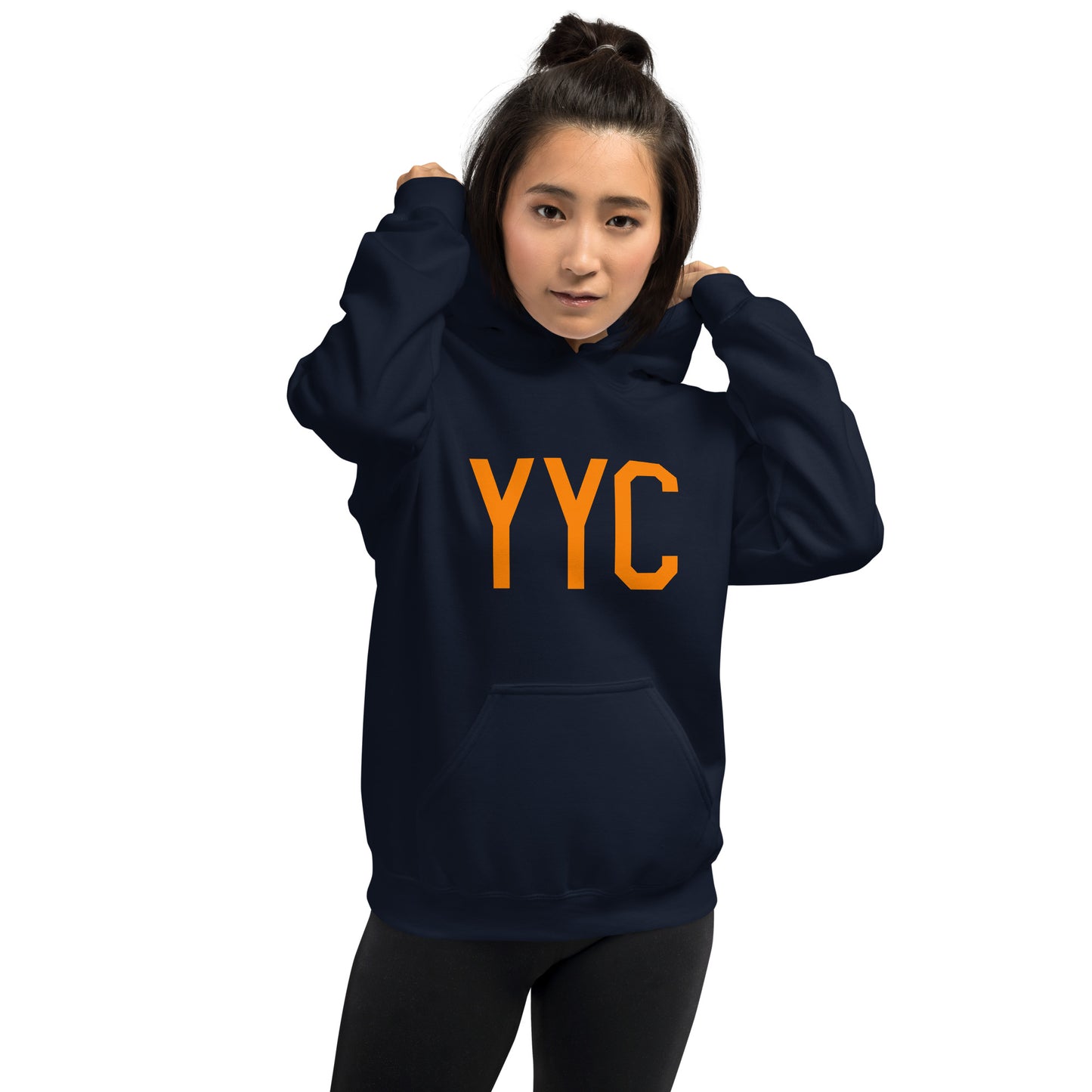Unisex Hoodie - Orange Graphic • YYC Calgary • YHM Designs - Image 08