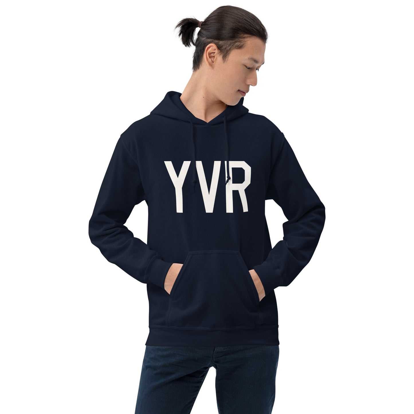 Unisex Hoodie - White Graphic • YVR Vancouver • YHM Designs - Image 09