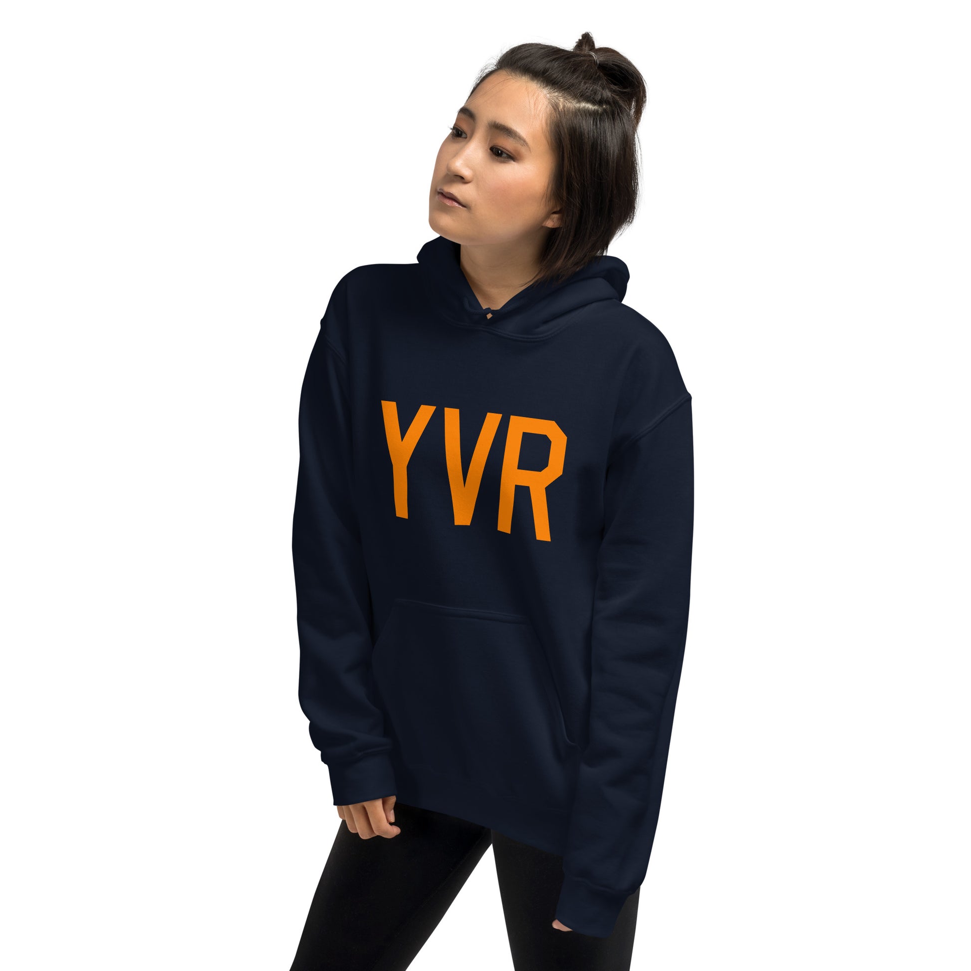 Unisex Hoodie - Orange Graphic • YVR Vancouver • YHM Designs - Image 09