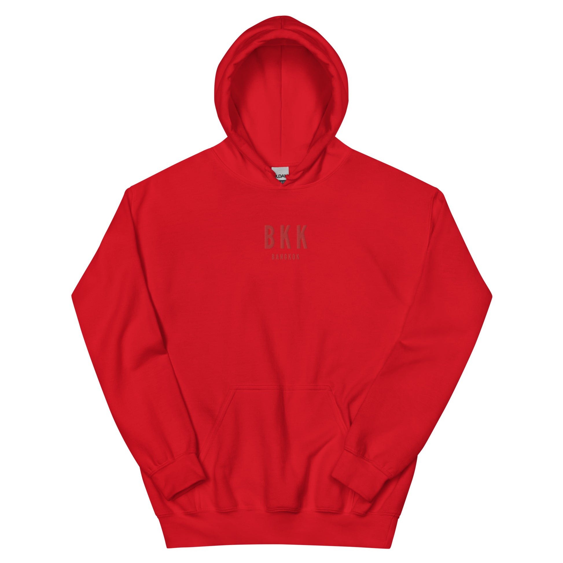 Embroidered Unisex Hoodie - Monochrome • BKK Bangkok • YHM Designs - Image 01