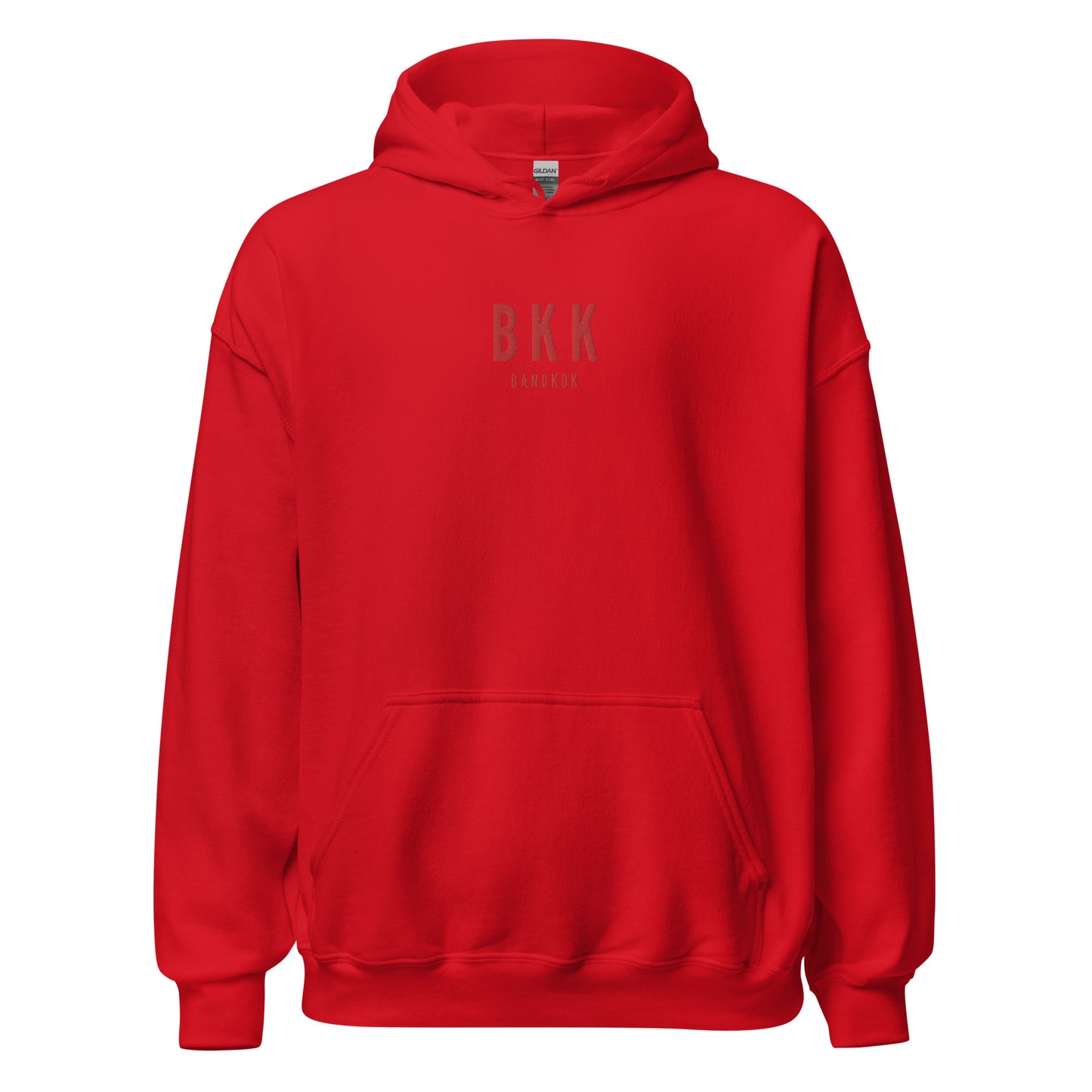 Embroidered Unisex Hoodie - Monochrome • BKK Bangkok • YHM Designs - Image 04