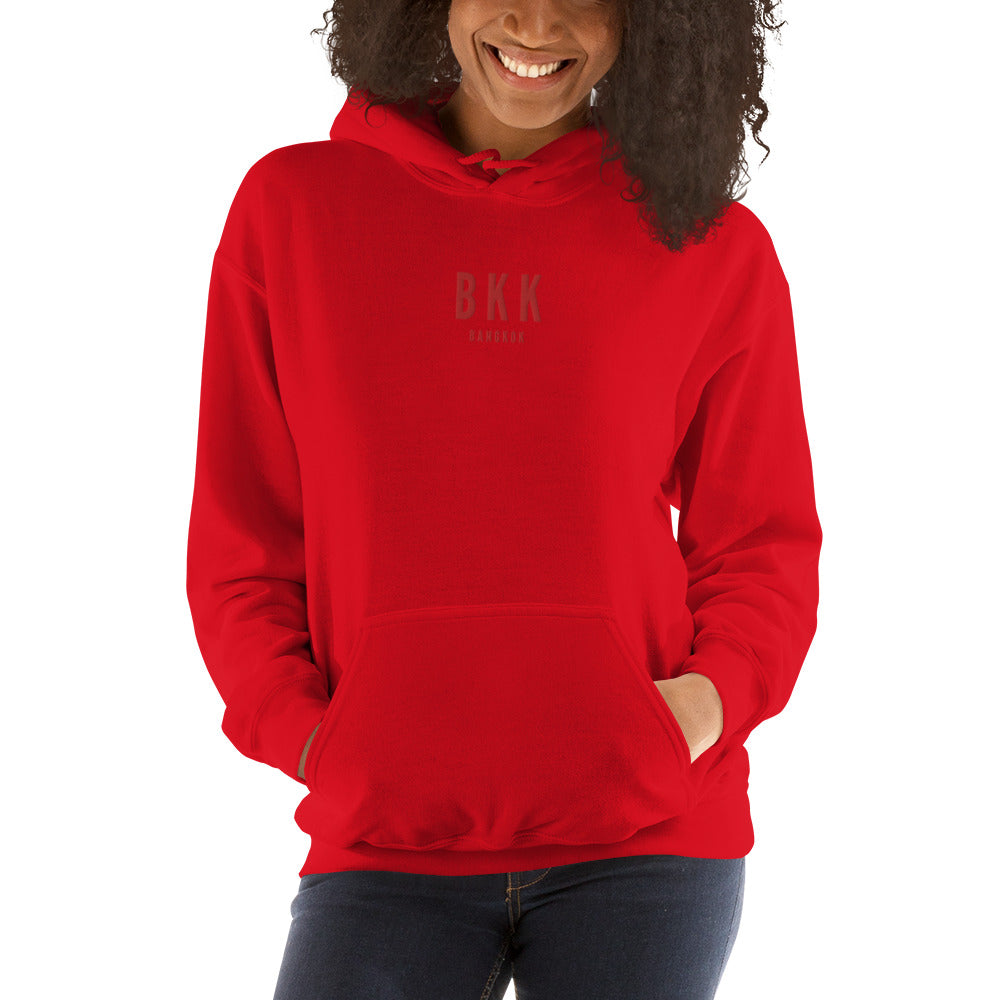 Embroidered Unisex Hoodie - Monochrome • BKK Bangkok • YHM Designs - Image 06