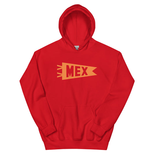 Airport Code Unisex Hoodie - Orange Graphic • MEX Mexico City • YHM Designs - Image 02